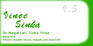 vince sinka business card